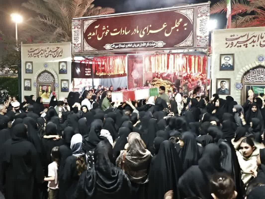 مراسم وداع و تشییع پیکر شهید گمنام در سیراف برگزار شد