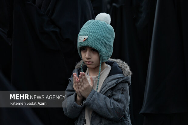اقامه نماز باران در مسجد مقدس جمکران