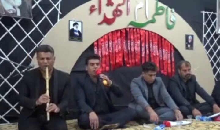 شروه‌خوانی به مناسبت شهادت حضرت فاطمه در درودگاه