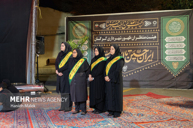 سوگواره ریحانه الرسول (ص) و وادع با شهید گمنام در گرگان