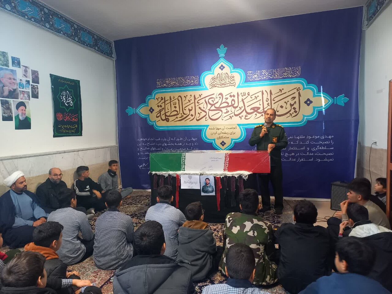 مراسم وداع با شهید گمنام در دبیرستان صدرا قروه