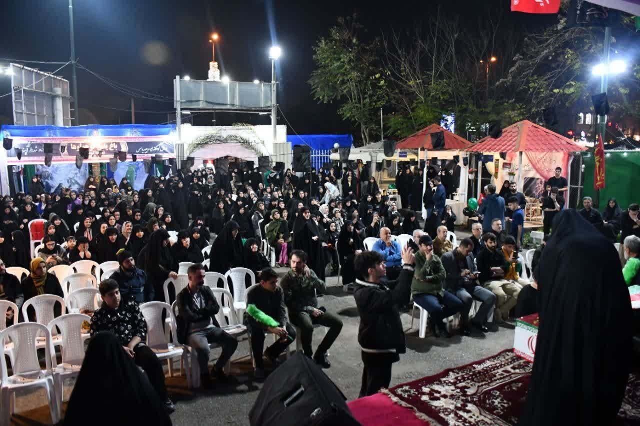 استقبال از یک شهید گمنام در خیمه فرهنگی تبلیغی حضرت مادر در رشت