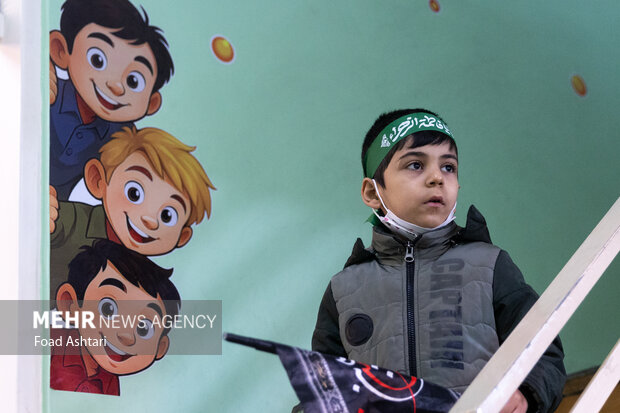 مراسم عزاداری ایام فاطمیه در منطقه قیام تهران