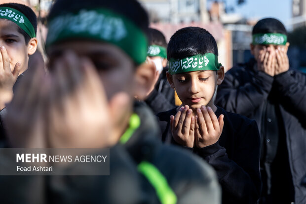 مراسم عزاداری ایام فاطمیه در منطقه قیام تهران