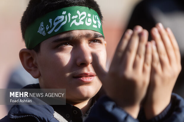 مراسم عزاداری ایام فاطمیه در منطقه قیام تهران