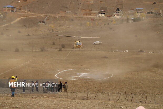 عملیات اطفای حریق جنگل الیت