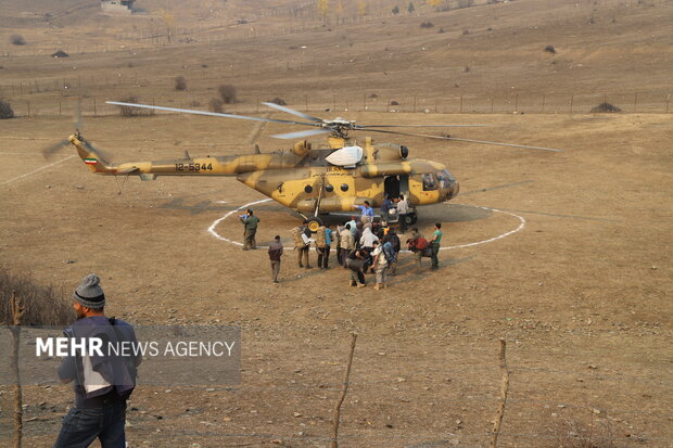 عملیات اطفای حریق جنگل الیت