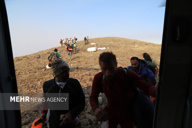 عملیات اطفای حریق جنگل الیت