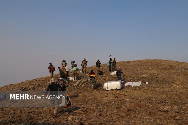 عملیات اطفای حریق جنگل الیت