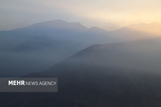 عملیات اطفای حریق جنگل الیت