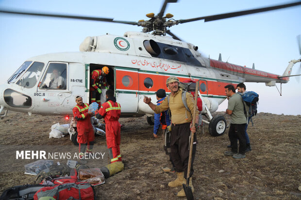 عملیات اطفای حریق جنگل الیت