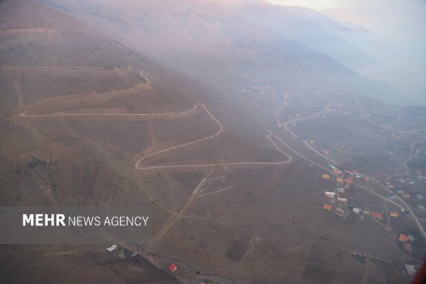 عملیات اطفای حریق جنگل الیت