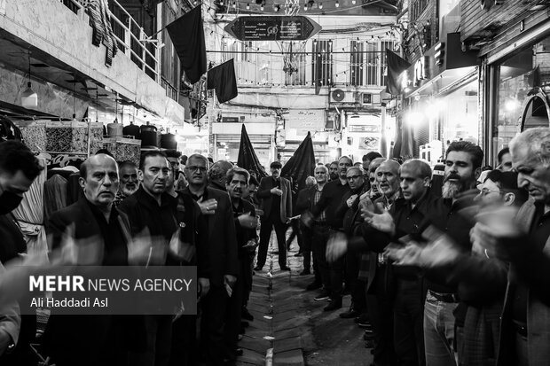 مراسم عزاداری فاطیمه در بازار تهران