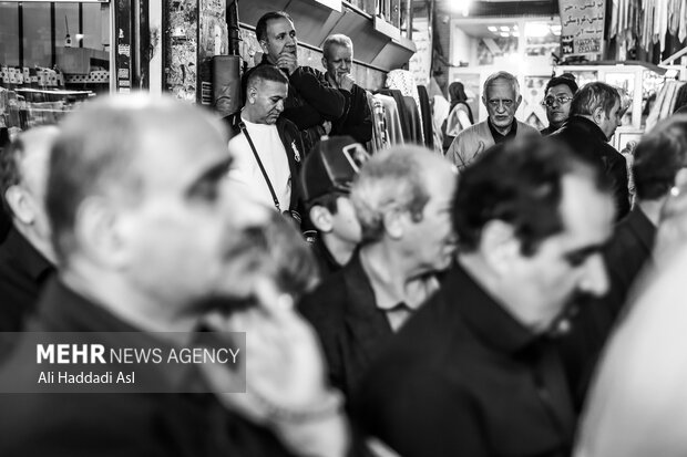 مراسم عزاداری فاطیمه در بازار تهران