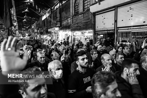 مراسم عزاداری فاطیمه در بازار تهران
