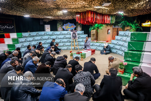 آیین بدرقه پیکر مطهر 100 شهید گمنام دفاع مقدس در معراج شهدا 9