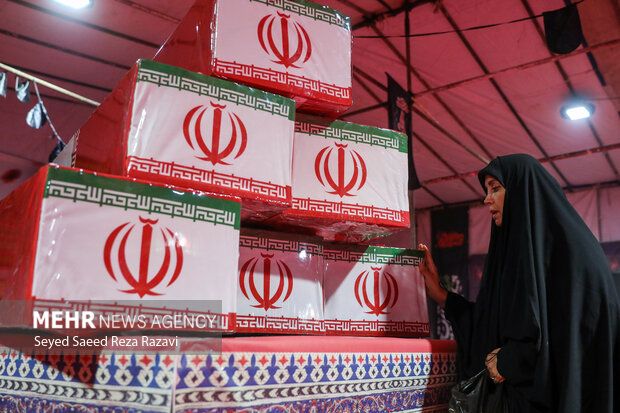 مراسم وداع با پیکرهای 100 شهید گمنام دوران دفاع مقدس 4