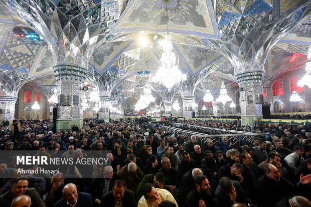 مراسم عزاداری شب شهادت حضرت فاطمه (س) در حرم مطهر رضوی