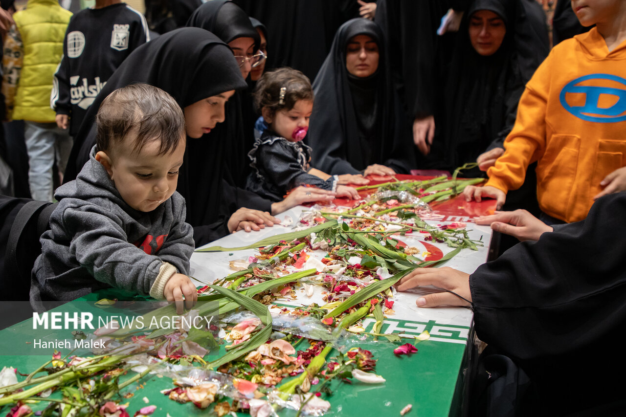 مراسم وداع با پیکر شهدای گمنام در گرگان