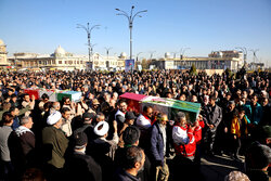 تشییع شهدای گمنام دفاع مقدس در همدان