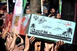 تشییع پیکر پاک ۶ شهید گمنام در بیرجند