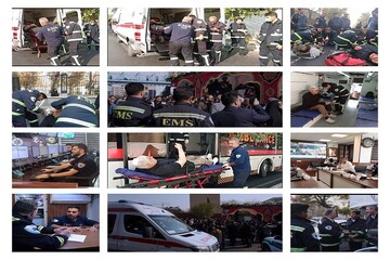 حضور اورژانس تهران در مراسم تشییع ۳۰۰ شهید گمنام