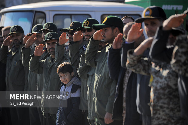 تشییع و تدفین شهید گمنام در همدان