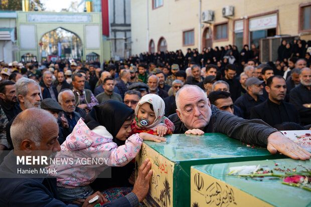 مراسم تشییع ۵ شهید گمنام گرگان