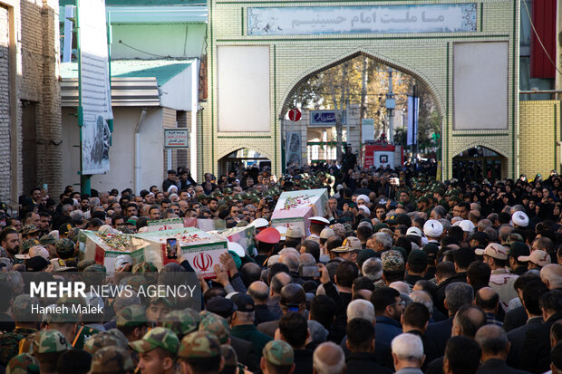 مراسم تشییع ۵ شهید گمنام گرگان