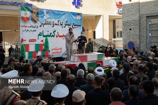 مراسم تشییع ۵ شهید گمنام گرگان