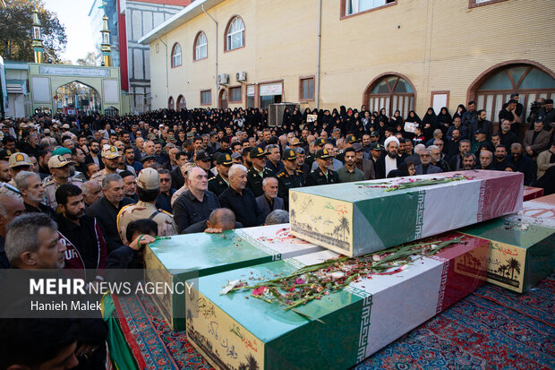 مراسم تشییع ۵ شهید گمنام گرگان