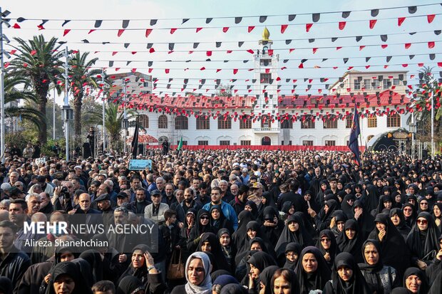 میزبانی پرشکوه گیلانیان از هفت شهید گمنام در اجتماع بزرگ فاطمیون رشت
