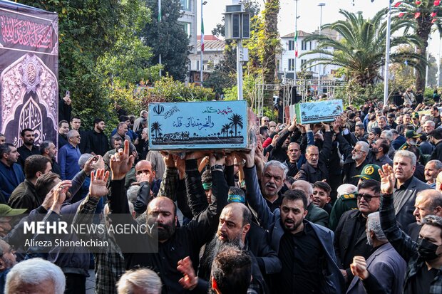 میزبانی پرشکوه گیلانیان از هفت شهید گمنام در اجتماع بزرگ فاطمیون رشت