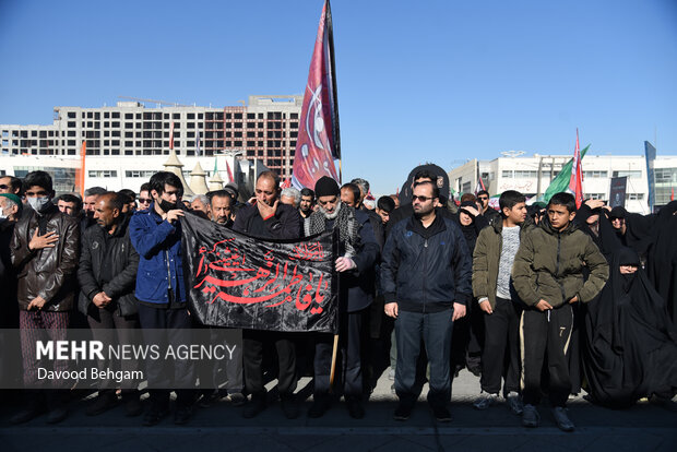 مراسم تشییع پیکر شهدای گمنام دفاع مقدس در مشهد
