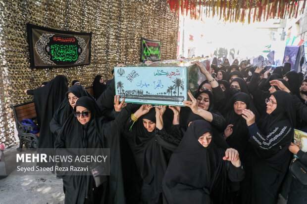 مراسم تشییع پیکرهای 100 شهید گمنام دوران دفاع مقدس در تهران 62