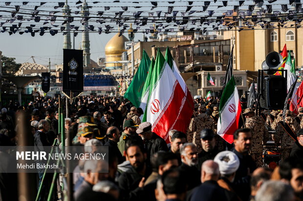 تشییع 7 شهید گمنام در شهر مقدس قم