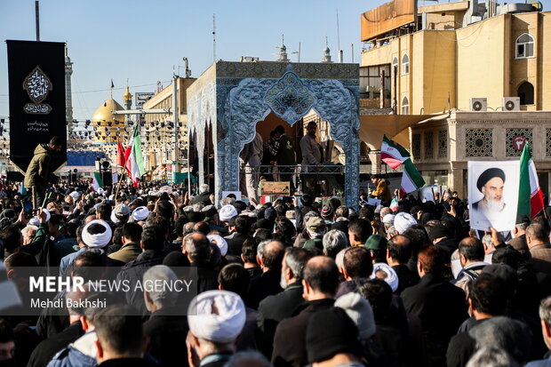 تشییع 7 شهید گمنام در شهر مقدس قم