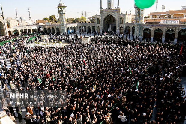 تشییع 7 شهید گمنام در شهر مقدس قم
