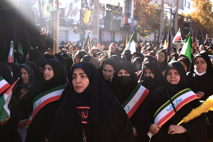 تشییع شهدای خوش‌نام بر دستان عزاداران فاطمی در یاسوج