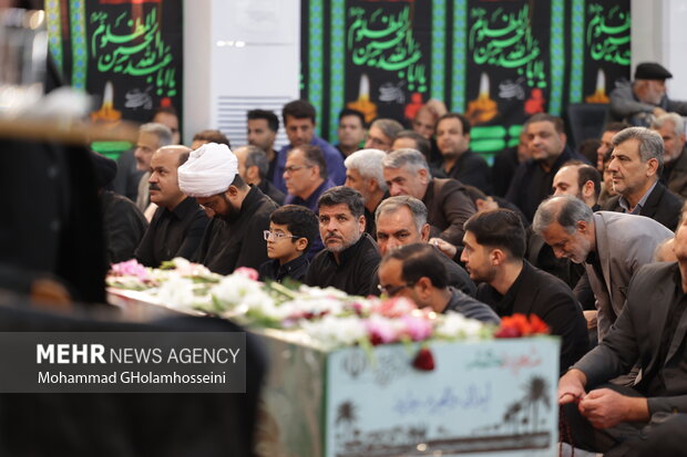 مراسم عزاداری روز شهادت حضرت زهرا (س) با حضور آیت الله حسینی بوشهری نماینده مردم بوشهر در مجلس خبرگان رهبری