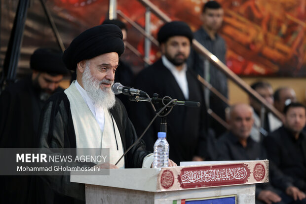 مراسم عزاداری روز شهادت حضرت زهرا (س) با حضور آیت الله حسینی بوشهری نماینده مردم بوشهر در مجلس خبرگان رهبری