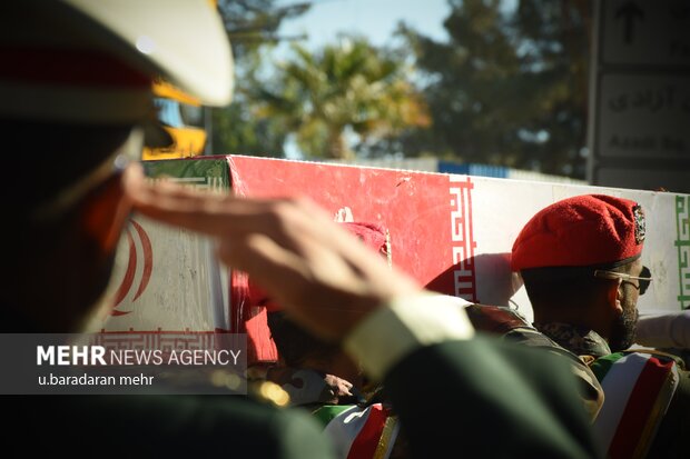 مراسم تشییع شهدای گمنام در زاهدان