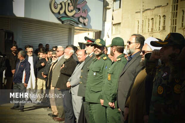 مراسم تشییع شهدای گمنام در زاهدان