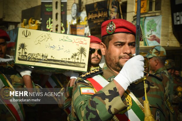 مراسم تشییع شهدای گمنام در زاهدان