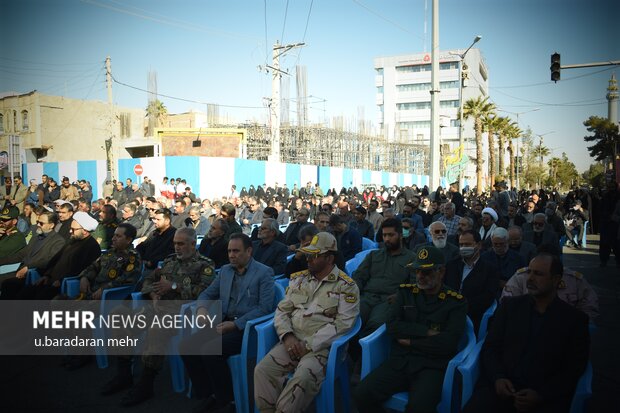 مراسم تشییع شهدای گمنام در زاهدان