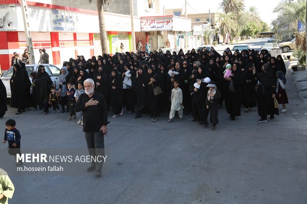 مراسم عزاداری ظهر شهادت حضرت فاطمه(س) در ایرانشهر
