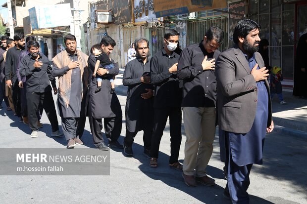 مراسم عزاداری ظهر شهادت حضرت فاطمه(س) در ایرانشهر