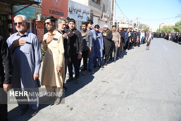 مراسم عزاداری ظهر شهادت حضرت فاطمه(س) در ایرانشهر