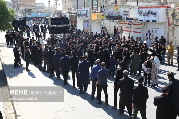 مراسم عزاداری ظهر شهادت حضرت فاطمه(س) در ایرانشهر