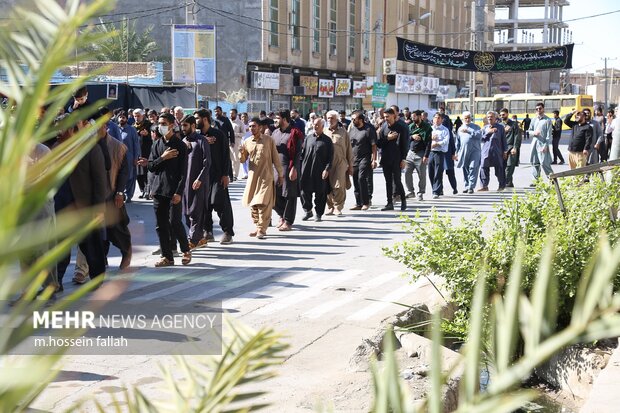 مراسم عزاداری ظهر شهادت حضرت فاطمه(س) در ایرانشهر